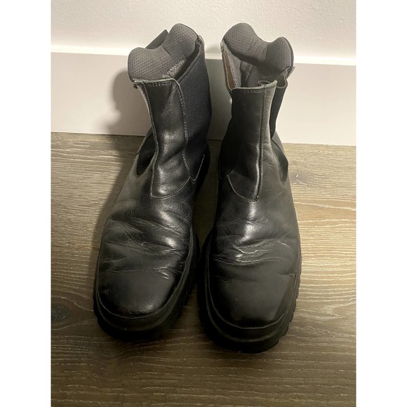 Prada T0396 Black Leather Shoes - US 9 - Picture 1 of 5